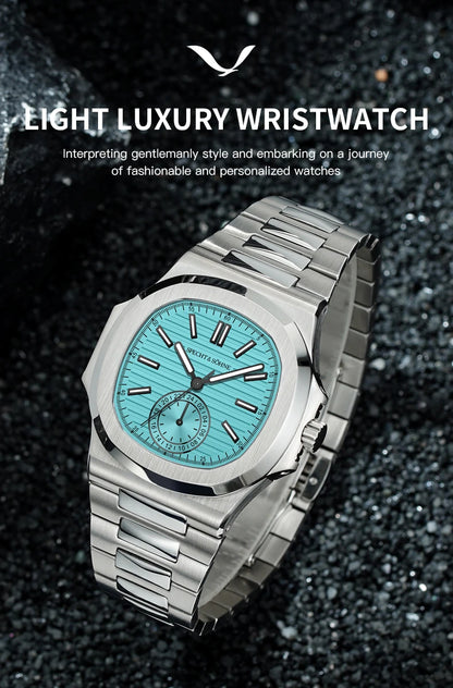 Relógio masculino ultrafino Specht & Söhne New Classic 40.8MM, movimento Japan VH60, vidro de safira, relógio desportivo 5980, resistente à água 50M