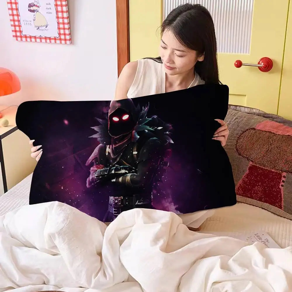 Cartoon Game F-FortniteS Made of Quick-drying polyester non-slip High-grade Pillow Towel Non-Slip Pillowcase Secured.