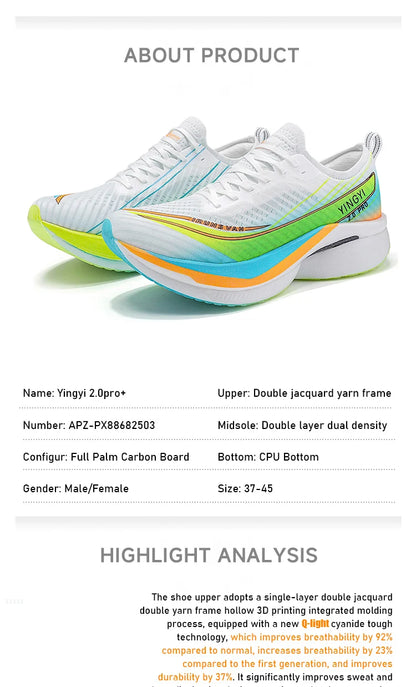 2025 IRUNSVAN SHADOW WING 2.0 PRO Marathon Air Cushion Sports Running Shoes, Carbon Plate Trail Running Shoes, Lightweight Sneakers