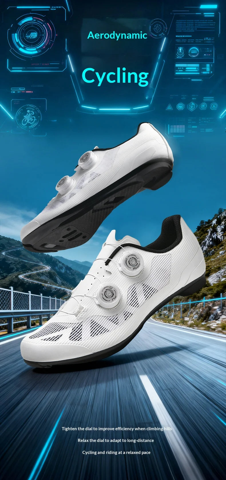Men's Ultra Light Road Mountain Cycling Shoes, Professional MTB, SPD Self-Locking Cycling Shoes, Women's Road Cycling Shoes