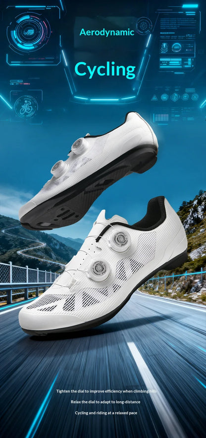 Men's Ultra Light Road Mountain Cycling Shoes, Professional MTB, SPD Self-Locking Cycling Shoes, Women's Road Cycling Shoes