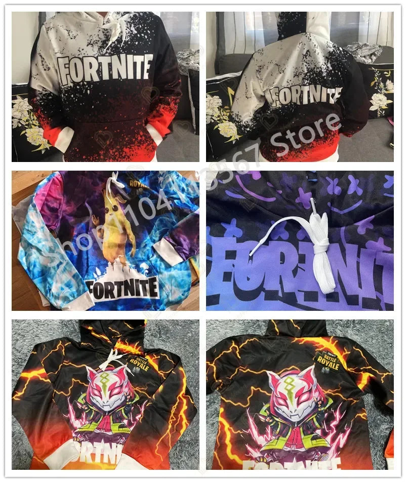 Sweatshirts com Capuz Llama Battle Royale F-Fortnited com Impressão 3D para Homem, Mulher e Criança, Rapaz e Rapariga, Pullover Streetwear Verde