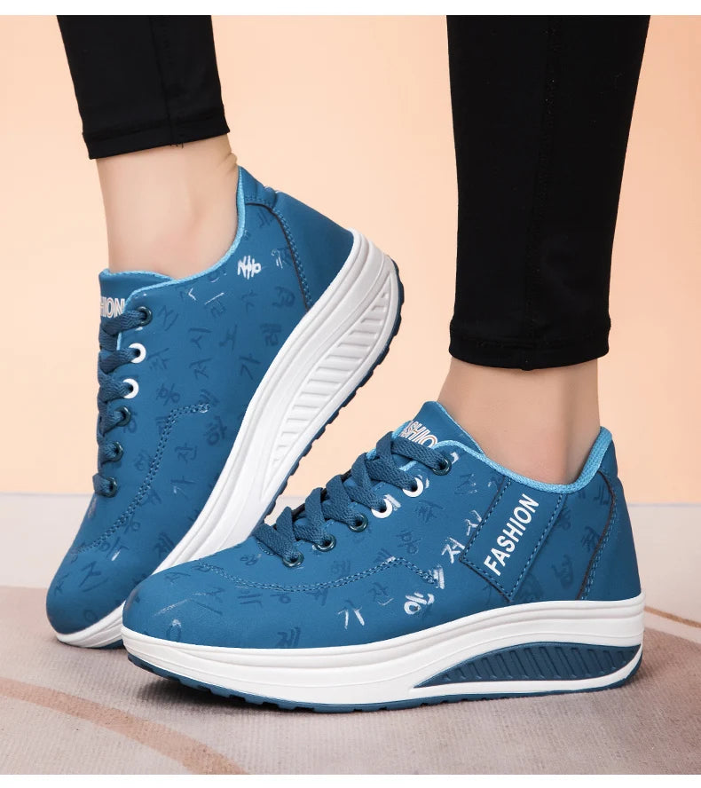 Adidași pentru femei, pantofi vulcanizați la modă pentru femei, pantofi fără toc pentru femei, pantofi de mers pe jos cu platformă, mărimi mari, Zapatillas Mujer