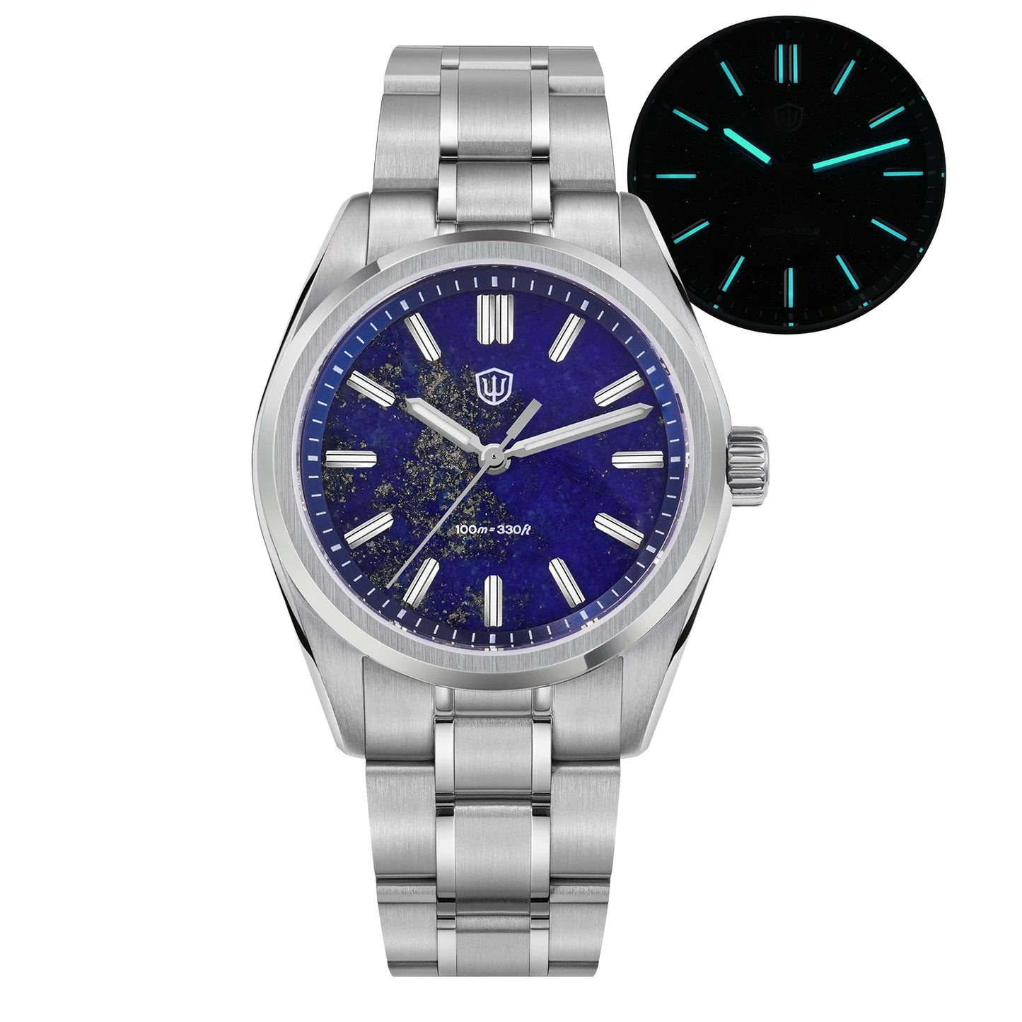 Watchdives New WD0003B ‌Aventurine Dial Watch VH31 Quartz Movement Sapphire Crystal Luminous 100m Waterproof 36mm Vintage Watch