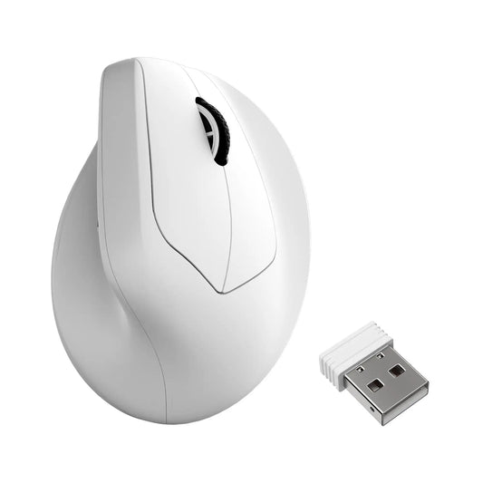 Mouse ergonomic wireless Keychron M5 optic, rată de polling 8K, 2.4GHz și Bluetooth, Type-C, senzor 3950