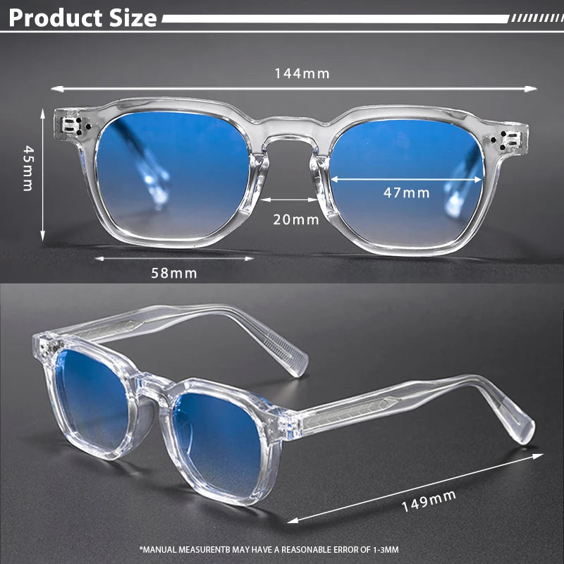 CATERSIDE New Fashion Punk Men Sunglasses Frame Square Personalized Design Sun Glasses Women Travel Party Business Festival Gift