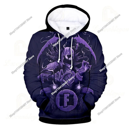 Fortnite Cosplay Sweatshirt Game 3D Printed Unisex Hoodie Casual Coat Anime Peripheral Kawaii Jacket Children Clothing Gifts
