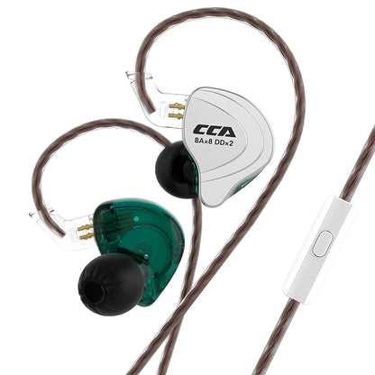 Casque audio HiFi CCA C10, technologie hybride 4BA+1DD, intra-auriculaire, musique, DJ, gamer, sport, suppression active du bruit, casque de monitoring