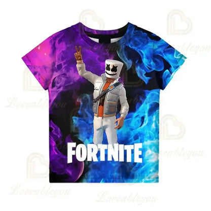 Fortnite Victory Game 3D T-shirt Baby Clothing Harajuku T-shirt Children Cute Kids Battle Royale Hero Tops Boys Girls
