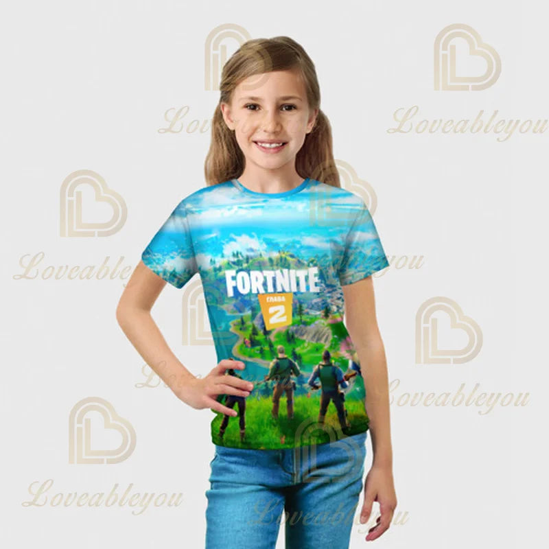 Sweatshirt com capuz Fortnite com impressão 3D, tamanho grande, sweatshirt com capuz, T-shirt para criança, hoodie streetwear da moda, casaco casual