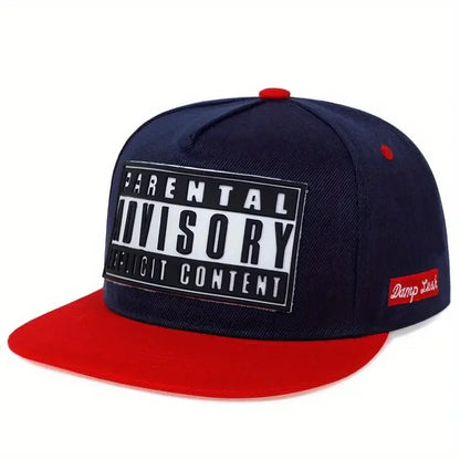 2025 Personalized New ADVISORY Embroidered Street Dance Hip Hop Hat Outdoor Leisure Sunshade Hat Flat Edge Baseball Hat Unisex