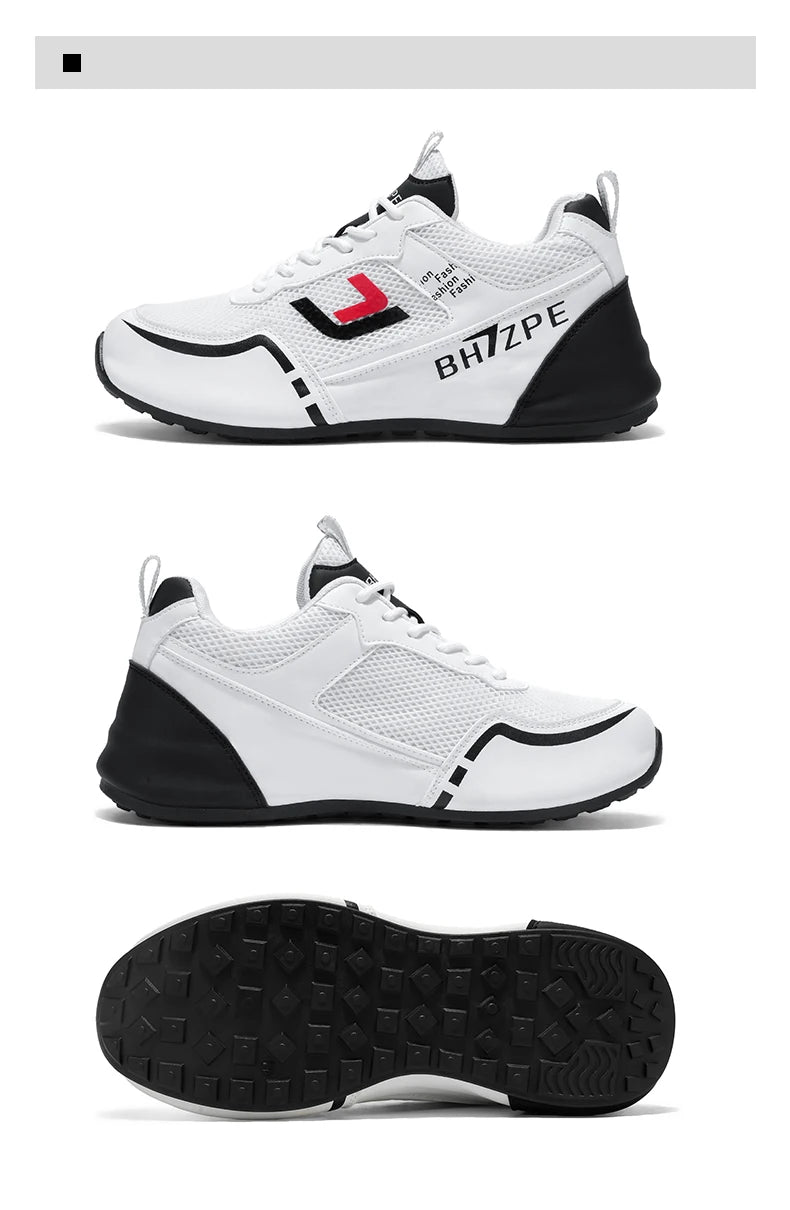 Merkbescherming: nieuwe lichtgewicht, antislip, ademende, slijtvaste hardloop- en sportschoenen voor heren, veelzijdig en geschikt voor vrijetijdsgebruik