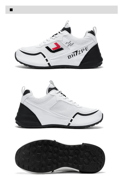 Merkbescherming: nieuwe lichtgewicht, antislip, ademende, slijtvaste hardloop- en sportschoenen voor heren, veelzijdig en geschikt voor vrijetijdsgebruik