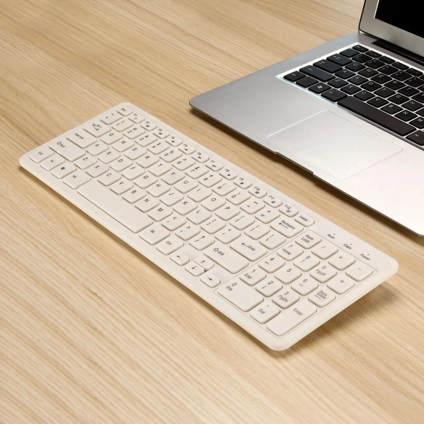 New Wireless 2.4G Keyboard with Numeric Keypad Silent Slim Gaming Keyboard with Mat for Windows Computer Desktop PC Notebook TV