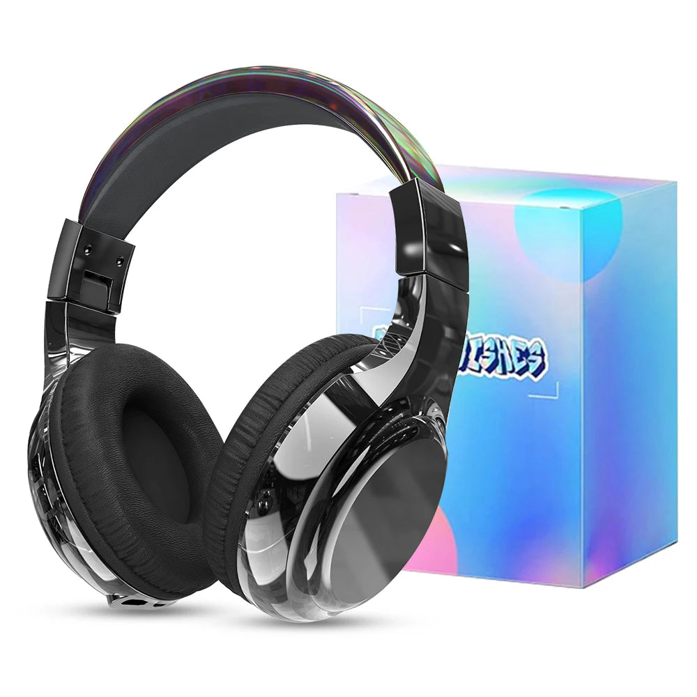 Écouteurs Bluetooth brillants pour enfants et filles, casque stéréo sans fil avec micro, pour l'école et les voyages, casque musical pour enfants, cadeaux pour enfants