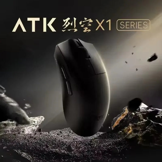 Mouse gaming wireless Bluetooth ATK X1 Series PAW3950/Ultra 8K, ultraușor 49g, trei moduri, mouse FPS pentru gameri, cadou personalizat