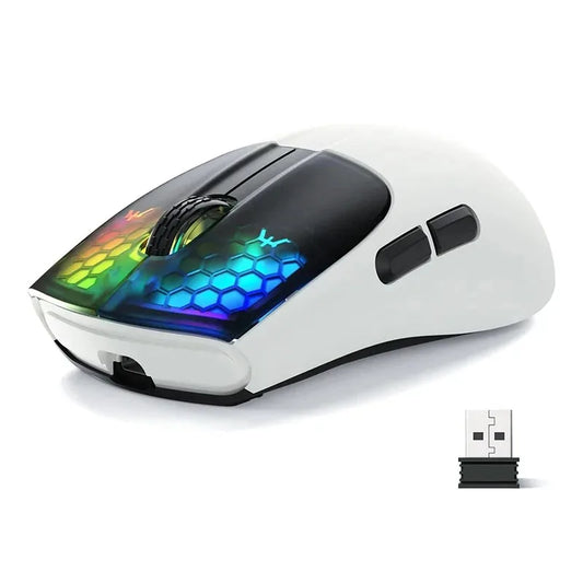 Mouse de gaming wireless ATTACK SHARK X5 49g, Bluetooth tri-mode, senzor optic PixArt pentru PC/MAC/Wins