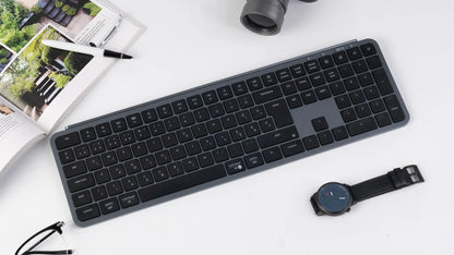 Teclado inalámbrico ultrafino Keychron B6 Pro con distribución ISO, tamaño completo, portátil y ligero, conexiones 2.4GHz y Bluetooth