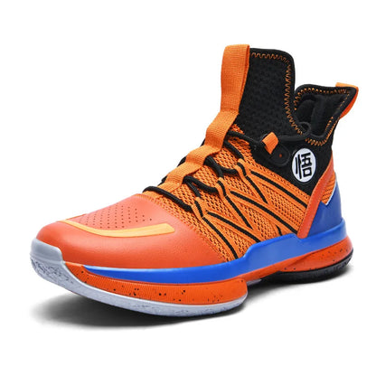 2024 New Dragon B Style Orange Men's Basketball Shoes Size 38-44 Air Cushioning Sport Sneakers Mesh Breathable Training Shoes
