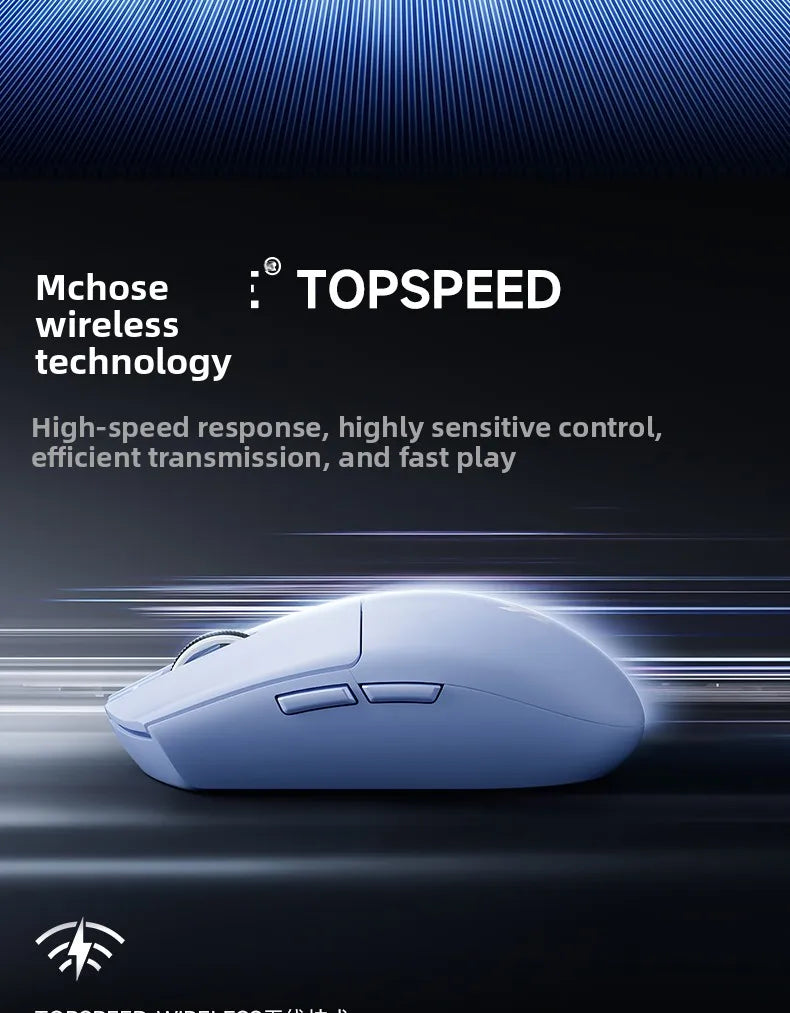 Ratón inalámbrico MCHOSE G3 V2 PRO Bluetooth trimodo ergonómico y ligero para portátil, oficina, gaming y accesorios de ordenador
