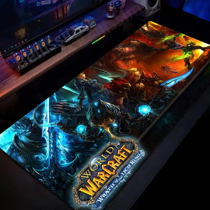 Velká gumová podložka pod myš a klávesnici Natural Horde Alliance HD World Of Warcraft Gaming, s rychlým povrchem a obšitými okraji