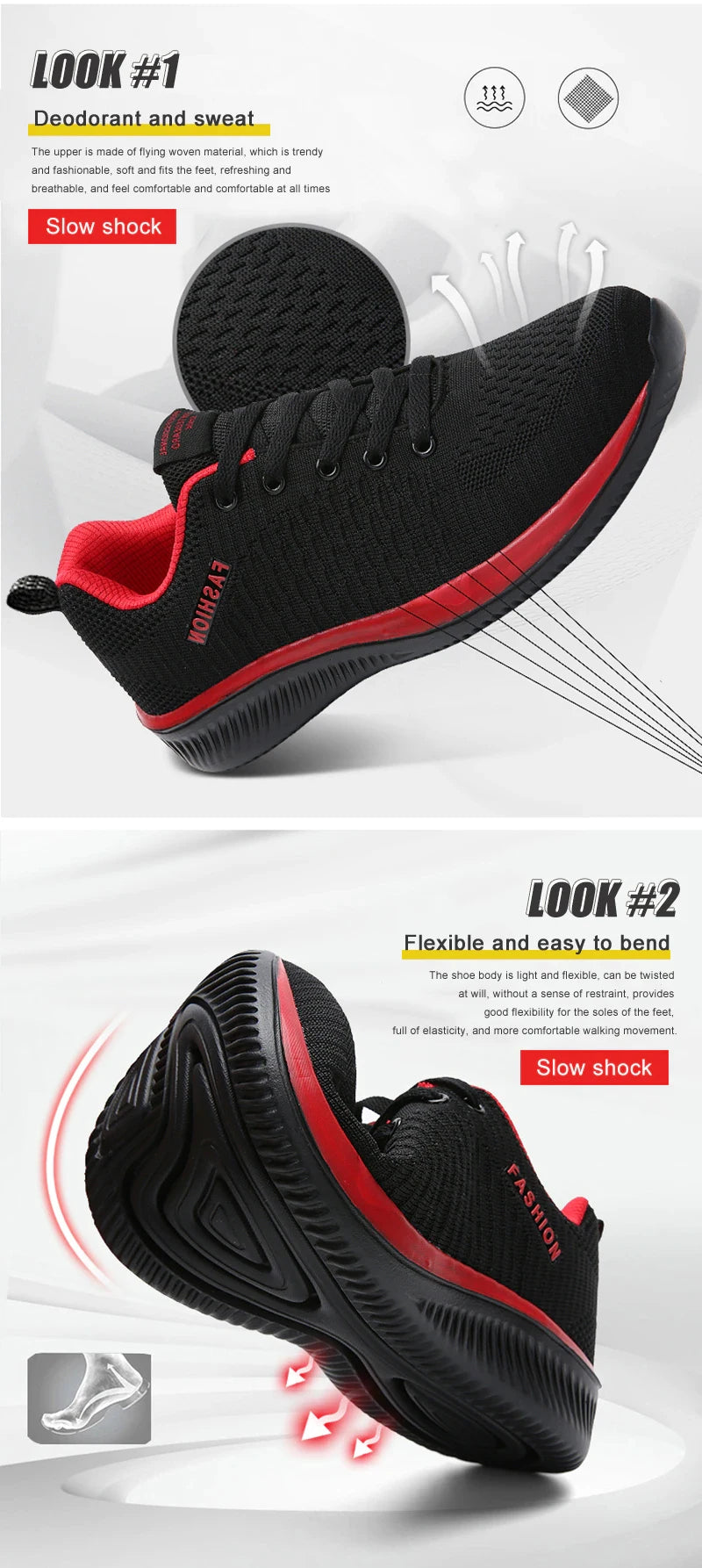 Men Women Knit Sneakers Breathable Athletic Running Walking Gym Shoes