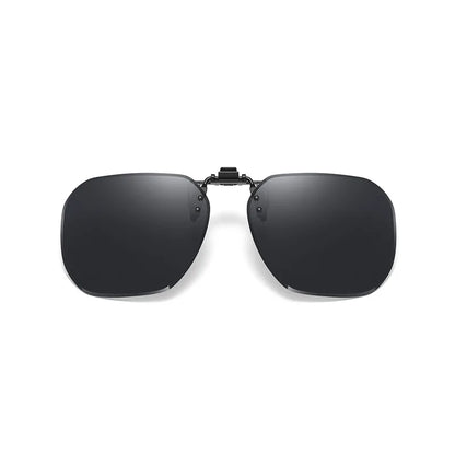 Clip On Flip Up Glasses Polarized Photochromic Sunglasses Lens Anti Glare UV400 Goggles Night Vision Yellow Driving Eyepiece