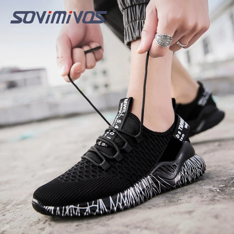Men's Walking Shoes - Slip-On Tennis Running Shoes Memory Foam Lightweight Work Sneakers for Indoor Outdoor Gym