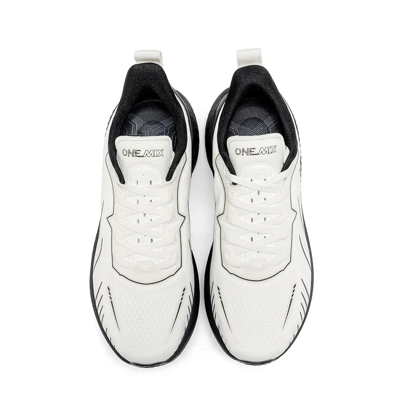 ONEMIX Nieuwe hardloopschoenen met demping voor heren, geschikt voor intensieve hardlopers, met veters, sportschoenen voor dames, antislip, outdoor, atletische herensneakers