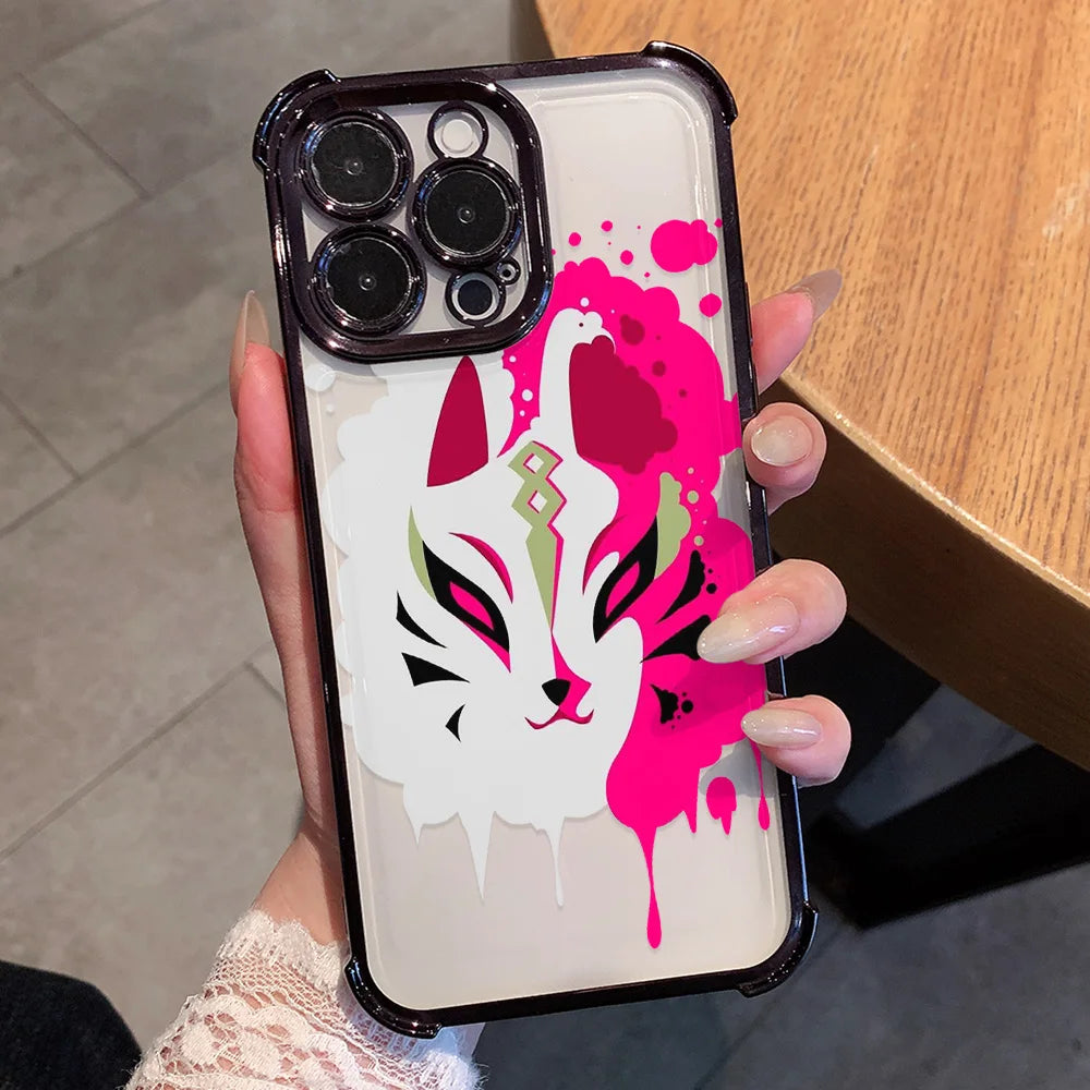 Game Hot F-Fortnites Plating Phone Case For iPhone 17 17e 16e 16 15 14 13 12 11 Pro Max X XR XSMax 7 8 Mini Air Plus Anti-Fall