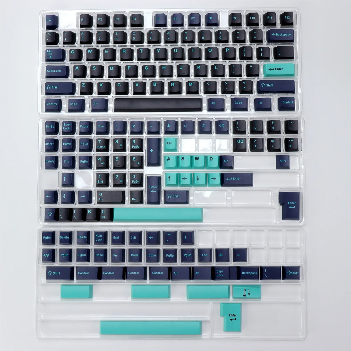 KBDiy 174 Tasten/Set PBT GMK Apollo Tastenkappen, Double-Shot, minimalistisches ISO-Cherry-Profil, für mechanische Gaming-Tastaturen, Tastenkappen für MX