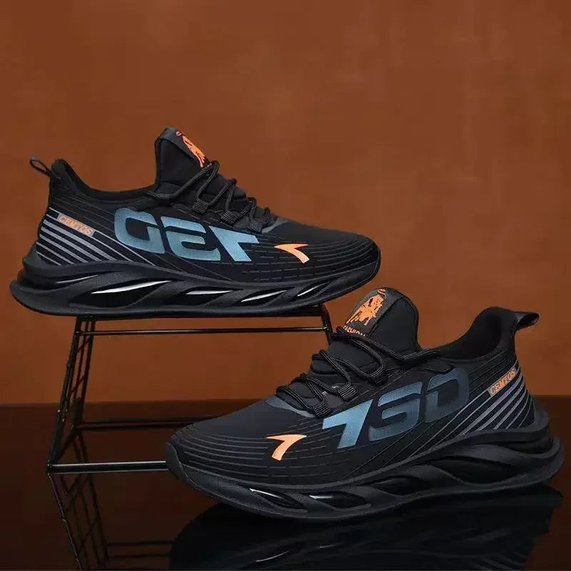 New Summer Mens Breathable Mesh Running Shoes Lightweight Sports Sneakers Trendy Brand