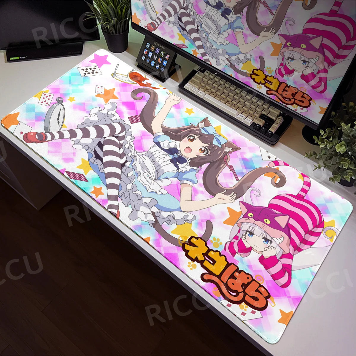 Nekopara XXL Home HD Computer Desk Mouse Anime Large Mouse Pad Office Laptop Computer Desktop Mat Game Accessories Tech