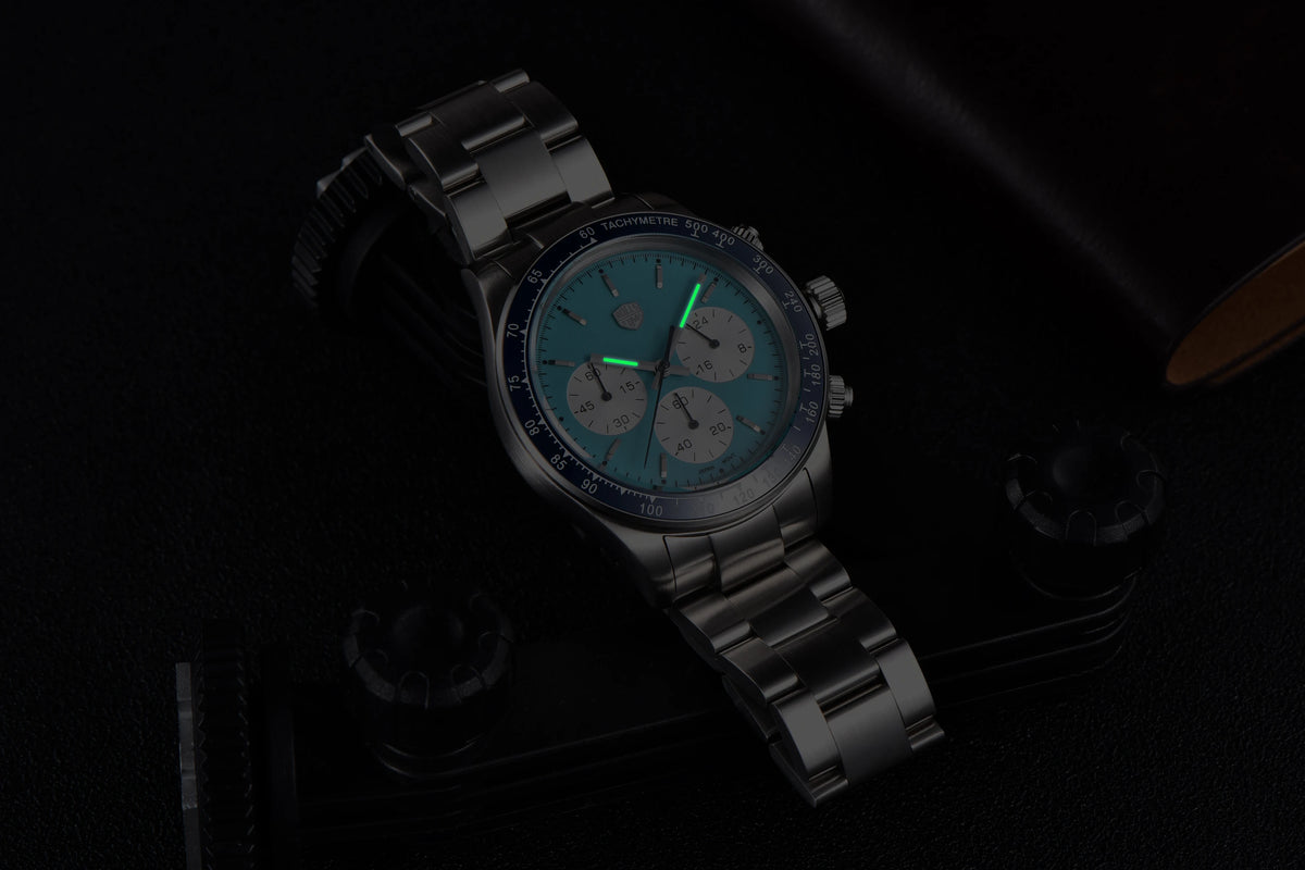 Rossitimi Casual Elegance Men Quartz Watch  Light Luxury Premium Stainless Steel Sapphire Small Three-Pin Luminous Diving Watch