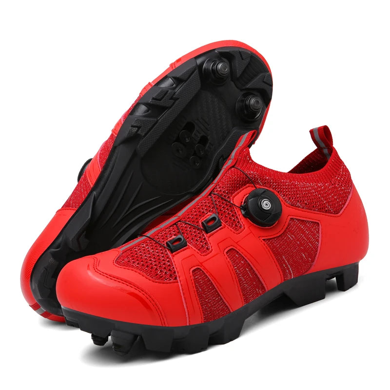Pantofi de mountain bike pentru bărbați, pantofi de ciclism cu cataramă rapidă, compatibili cu pedalele cu sistem SPD, pentru interior și exterior, pantofi MTB pentru femei