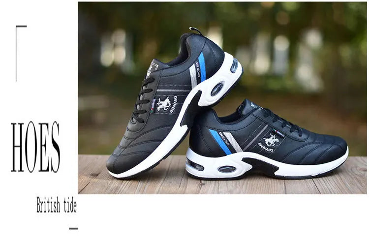 Pánské kožené tenisky Ležérní univerzální obuv Outdoorová protiskluzová běžecká obuv Módní pánské tenisky Zapatos Homme