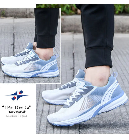 BONA – Pantofi sport pentru bărbați, model popular, cu parte superioară din plasă țesută, pentru alergare, jogging și plimbare, cu șireturi