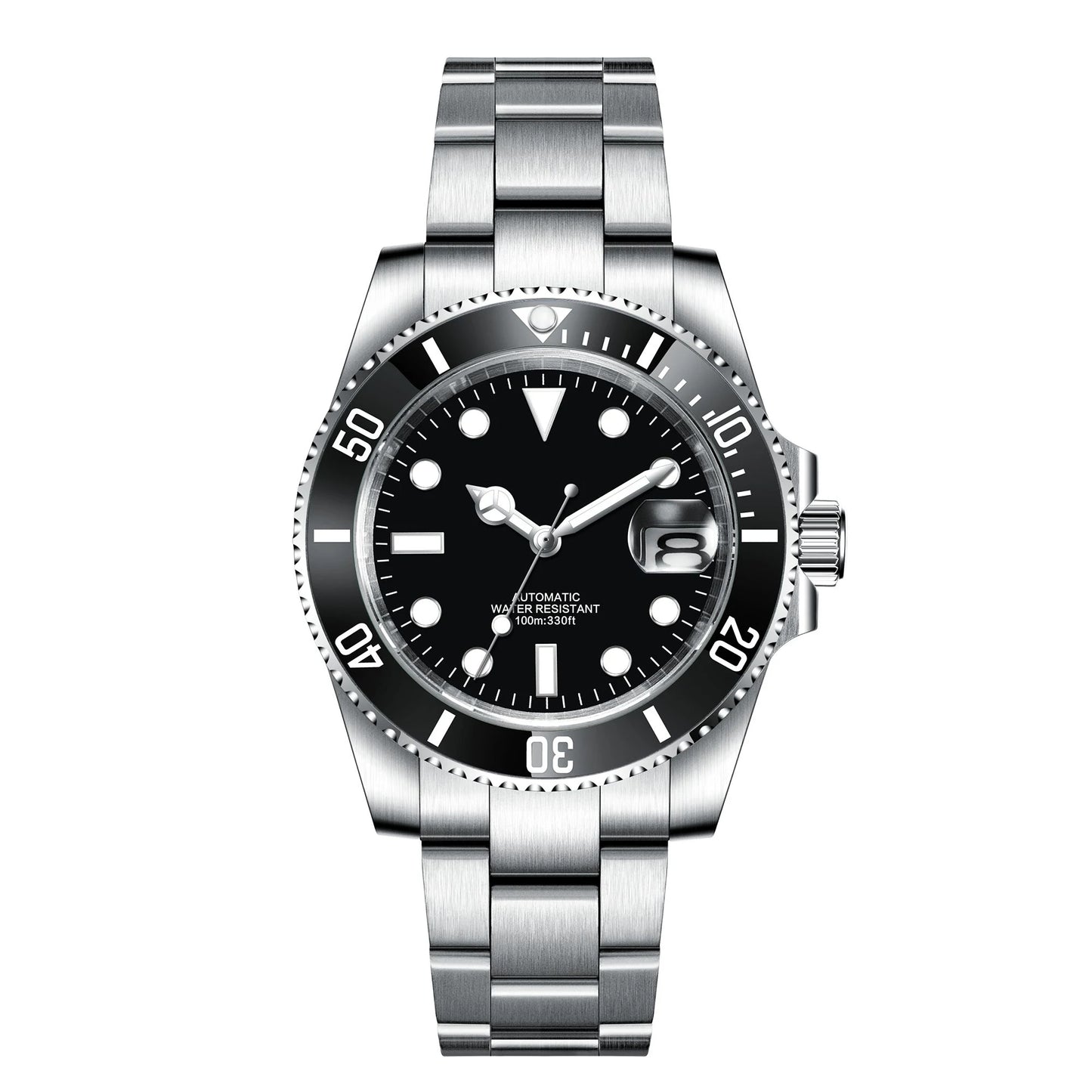 Corgeut 40mm  Luxury Business NH35 Men's automatic mechanical Diving Watch, ceramic bezel, sapphire crystal, 100m waterproof.