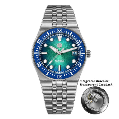 San Martin 40mm Men's Luxury Diver Watch Miyota 9015 Enamel Sunburst Dial Automatic Mechanical Wristwatch Waterproof 200m SN0148