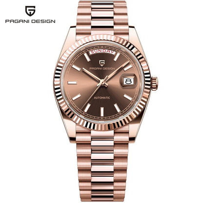 2026 New PAGANI DESIGN Rose Gold Luxury Men's Watches Automatic Mechanical Watch For Man AR Sapphire Waterproof Date Men Clock