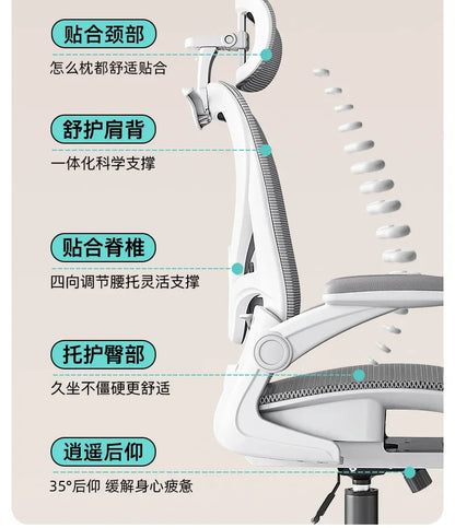 Racing Style Gaming Chair Ergonomic Office Chair with 3D Lumbar Support, Adjustable Recliner, Mesh Backrest, Thick Padding, Swivel Computer Chair