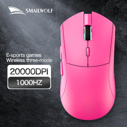SMAILWOLF RS7 Bluetooth kabellose Gaming-Maus mit drei Modi, PAW3311, Makro-Gaming-Maus für Laptop, Gaming und Büro