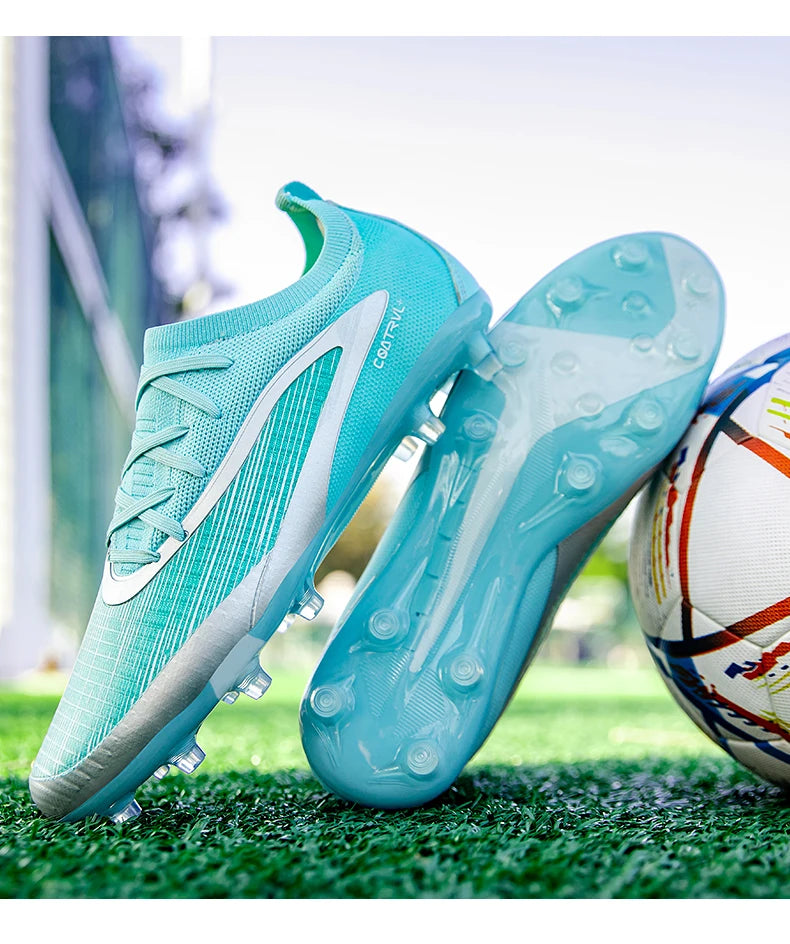Nouveaux hommes chaussures de Football crampons de Sport adulte respirant antidérapant bottes de Football en plein air longues pointes formation garçons Match confortable