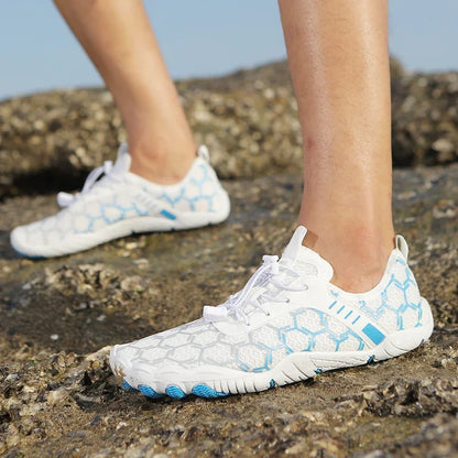 Women Men Aqua Shoes Upstream Wading Water Sneakers Quick Dry Beach Barefoot Outdoor Upstream Wading Water Sports Swimming Shoes