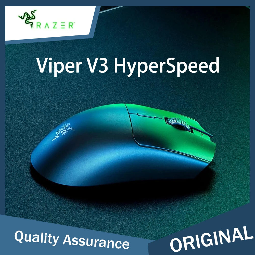 Ratón gaming inalámbrico para esports Razer Viper V3 HyperSpeed, sensor óptico 30K DPI, interruptores mecánicos Gen-2, 8 controles programables