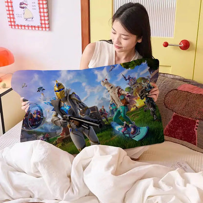 Cartoon Game F-FortniteS Made of Quick-drying polyester non-slip High-grade Pillow Towel Non-Slip Pillowcase Secured.