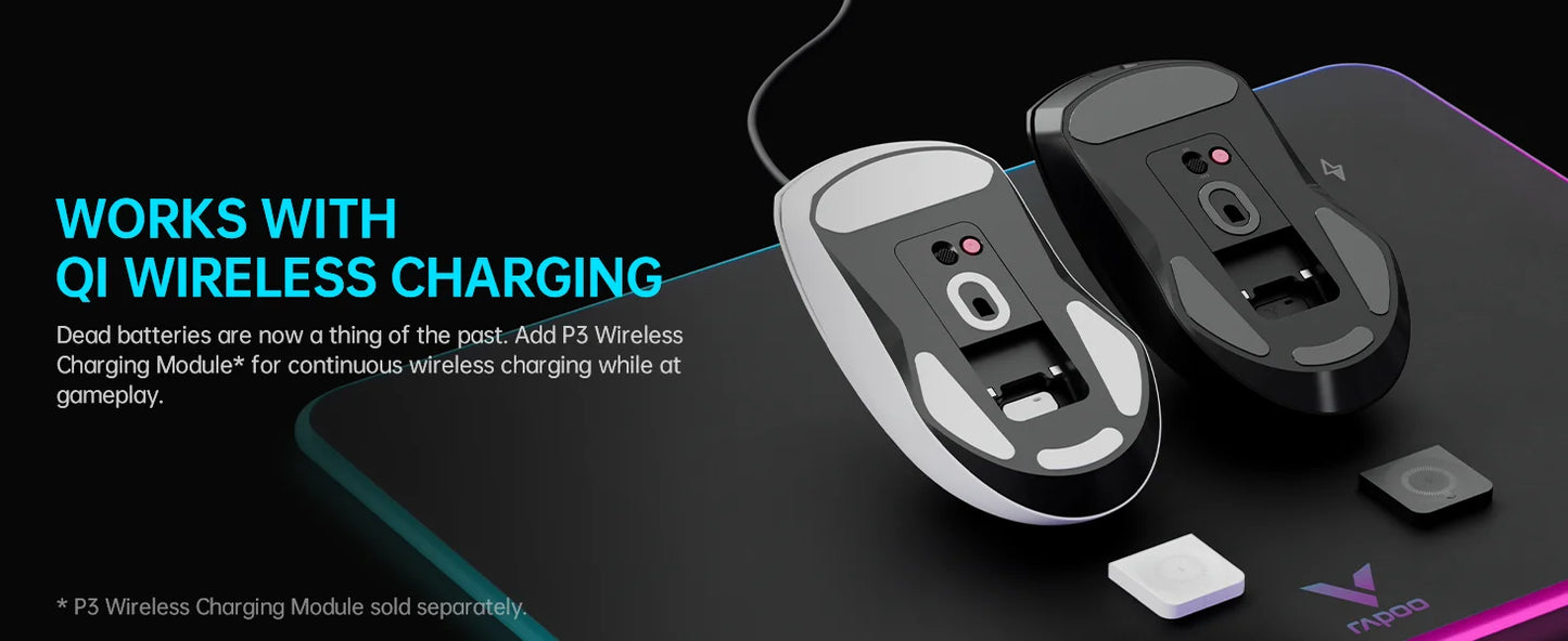 Rapoo VT9PRO/VT9Air 4K Wireless Gaming Mouse Superlight 26000DPI 4KHz Polling Rate 0.25ms Response Time 180H Battery Life PAW3398