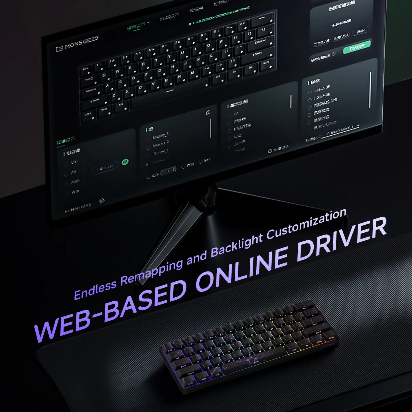 Akko MonsGeek FUN60 PRO&MAX HE Machanical Keyboard Magnetic Switch 60%  Gaming Keyboard Rapid Trigger 8K Custom Keyboard