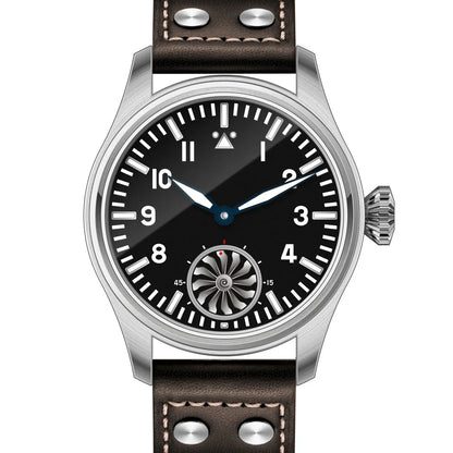 Hruodland 2025 New Men's Mechanical Watch Seagull ST3620 Retro Pilot 43MM BGW-9 Luminous Sapphire Crystal Turbine Watch