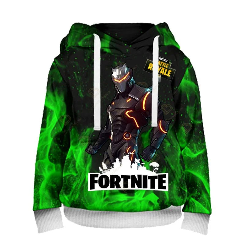 Fortnite Kids Sweatshirt Victory Royale 3D Printed Hoodies for Men, Women, and Children, Game Hooded Streetwear Pullover, Perfect Birthday Gift